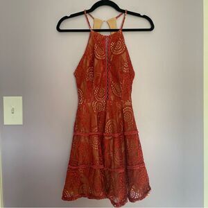 Jodi Kristopher Lace Sleeveless Mini Dress size 1 Juniors Cocktail / Homecoming